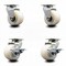 Service Caster 4 Inch Nylon Swivel Caster Set with Roller Bearings 2 Brakes SCC SCC-20S420-NYR-2-TLB-2 - alternate 4